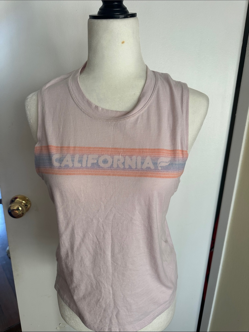 Fabletics Light Pink 'California' Graphic Sleeveless Tank